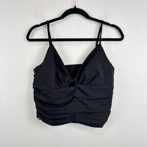 Zara Black Synched Waist Top Casual to Dressy Versatile M